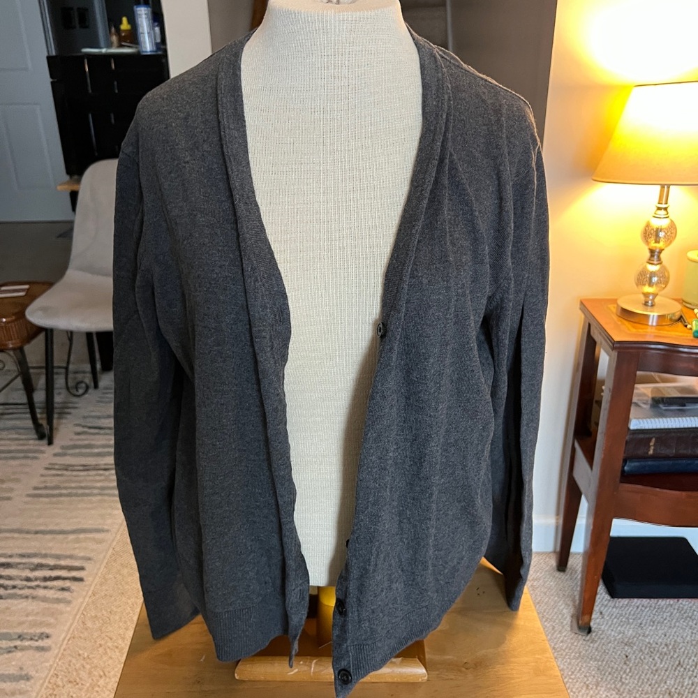 Banana Republic Charcoal Cardigan Forever Sweater Large